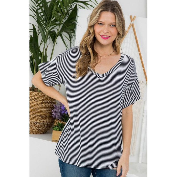 Pin Stripe Boxy Top