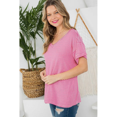 Pin Stripe Boxy Top