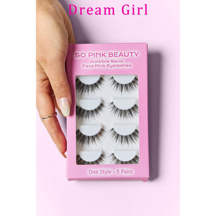 SO PINK BEAUTY Faux Mink Eyelashes 5 Pairs