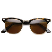 zeroUV Vintage Half Frame Polarized Horned Rim Sunglasses 2936 Sunglasses