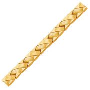 Bids.com 14k Yellow Gold Fancy Basket Weave Line Bracelet Bracelets