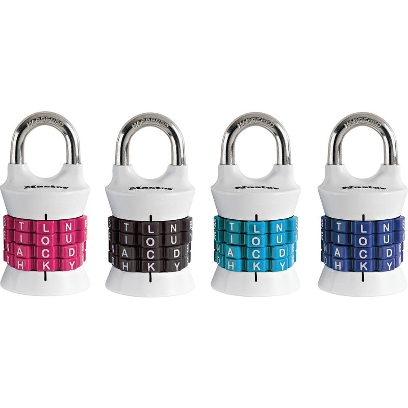 Master Lock Master Lock 1535DWD Word Combination Padlock, Assorted Colors Hardware