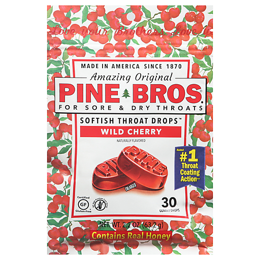 Pine Bros Pine Bros Gummy Sore Throat Softish Drops Wild Cherry Health & Beauty