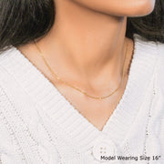 Bids.com 10k Yellow Gold Diamond Cut Cable Link Chain (1.10 mm) Necklaces
