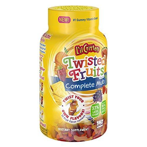 L'il Critters L'il Critters Twisted Fruits Complete Dietary Supplement Gummies Vitamins & Supplements White Smoke