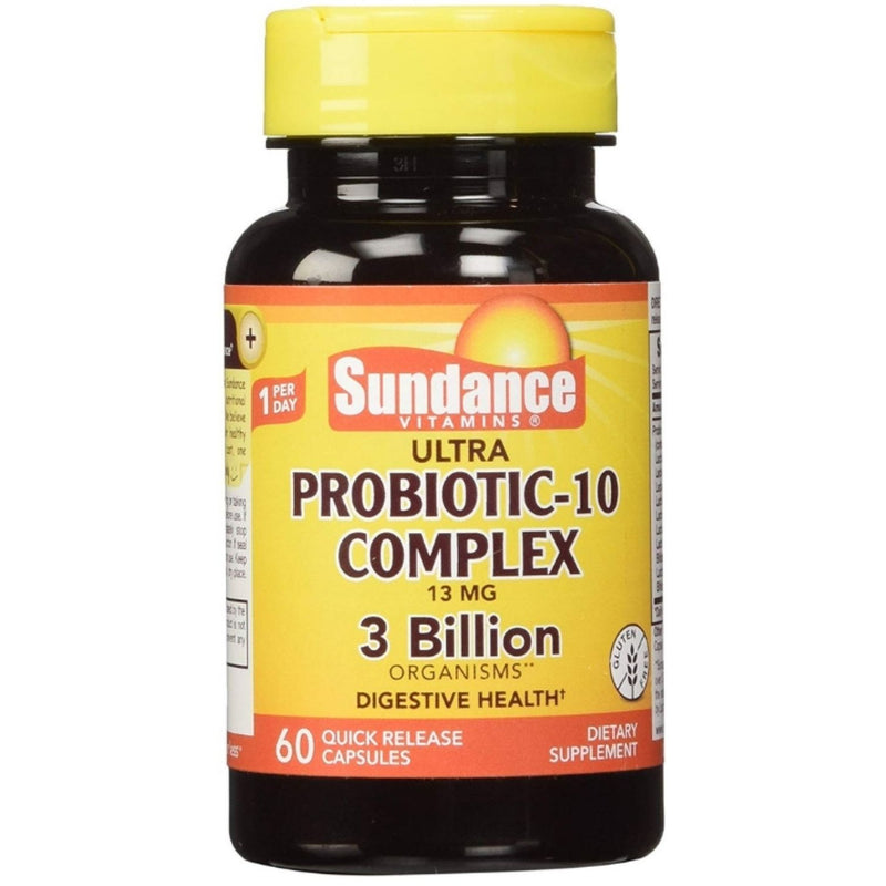 Sundance Sundance Ultra Probiotic-10 Complex Quick Release - 60 Capsules Vitamins & Supplements Black