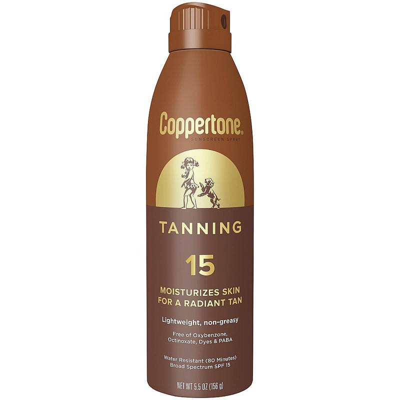 Coppertone Coppertone Tanning Defend & Glow Sunscreen Continuous Spray Broad Spectrum SPF 15, 5.5 Ounces Sunscreen