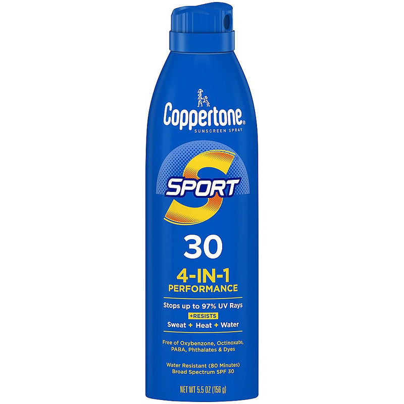 Coppertone Coppertone Sport Sunscreen Continuous Spray Broad Spectrum SPF 30, 5.5 Ounces Sunscreen