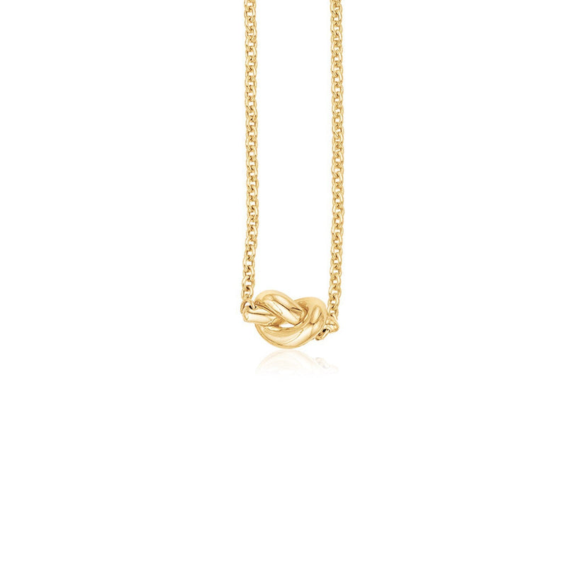Bids.com 14k Yellow Gold Chain Necklace with Polished Knot Necklaces