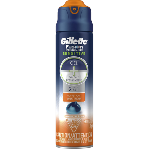Gillette Gillette Fusion ProGlide Sensitive 2 In 1 Shave Gel, Active Sport, 6oz Shaving & Grooming Dark Slate Gray