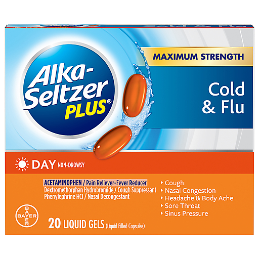 Alka-Seltzer Alka-Seltzer Plus Maximum Strength Day Cold & Flu Liquid Gels Health & Beauty