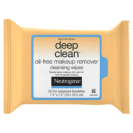 Neutrogena Neutrogena Deep Clean Oil-Free Makeup Remover Cleansing Face Wipes - 25ct Health & Beauty White Smoke