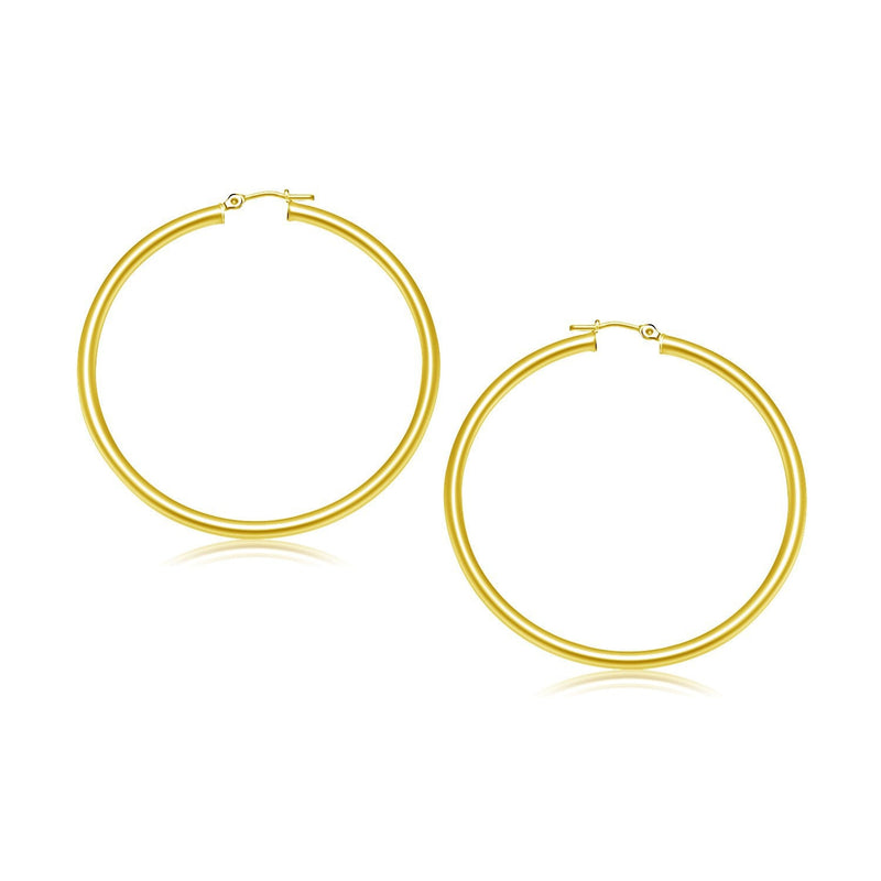 Bids.com 10k Yellow Gold Polished Hoop Earrings (30 mm) Earrings