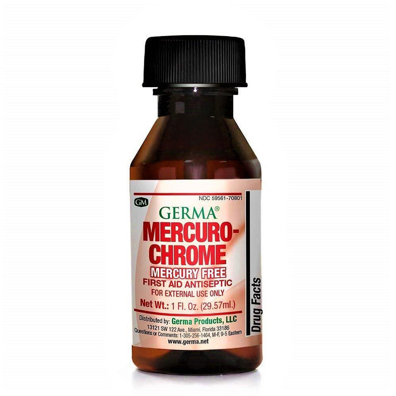 Germa Germa Mercurochrome Red 1oz /72 Exp. 9/27 First Aid White Smoke