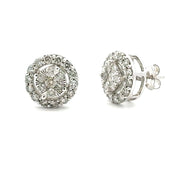 Bids.com 1.00ct Diamond Stud Earrings 10KT White Gold Earrings