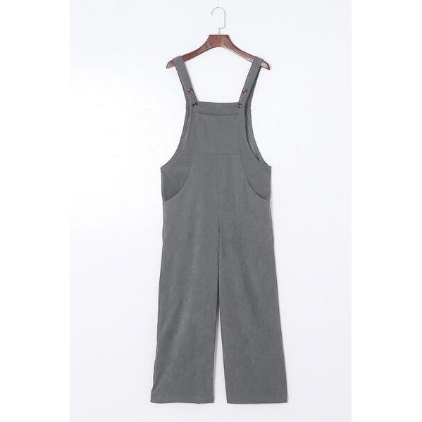 Pocketed Wide Leg Overall