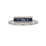 Bids.com .63ct Diamond Sapphire Ring 14KT White Gold Rings