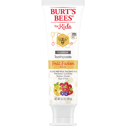 Burt's Bees Burt's Bees Kids Toothpaste With Fluoride, Fruit Fusion, 4.2 Oz Toothpaste White Smoke