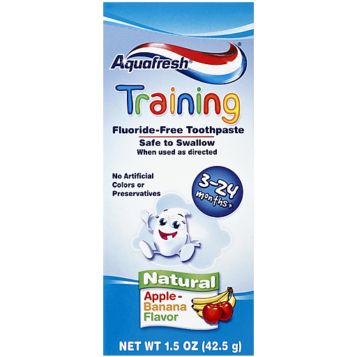 Aquafresh Aquafresh Training Natural Apple-Banana Flavor Fluoride-Free Toothpaste 1.5 Oz. Box Toothpaste