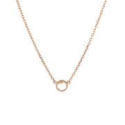 Bids.com 14k Rose Gold 17 inch Necklace with Round White Topaz Necklaces