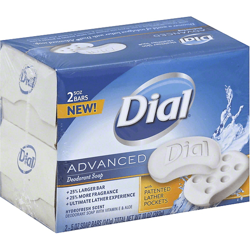 Dial Dial Advanced Hydrofresh Scent Deodorant Soap 2 - 5 Oz. Bars Bar Soap White Smoke