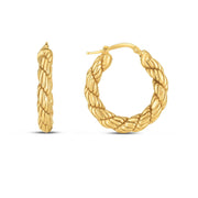 Bids.com 14k Yellow Gold Rope Hoop Earrings Earrings