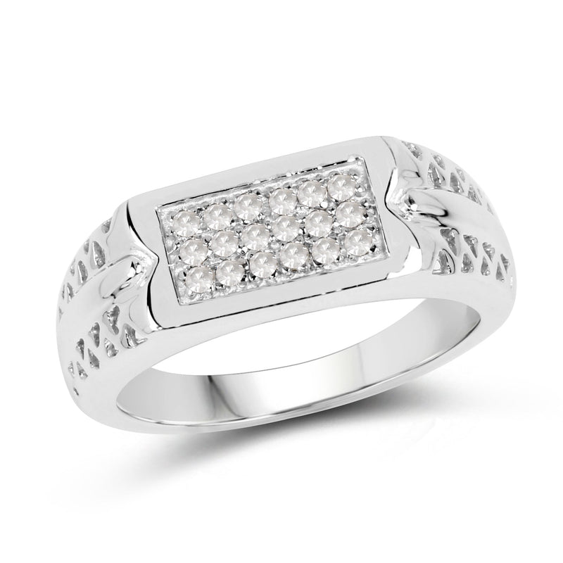 Bids.com 0.27 Carat Genuine White Diamond .925 Sterling Silver Ring Rings