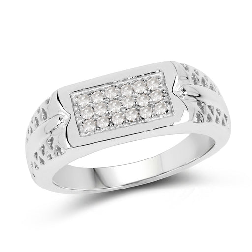 Bids.com 0.27 Carat Genuine White Diamond .925 Sterling Silver Ring Rings