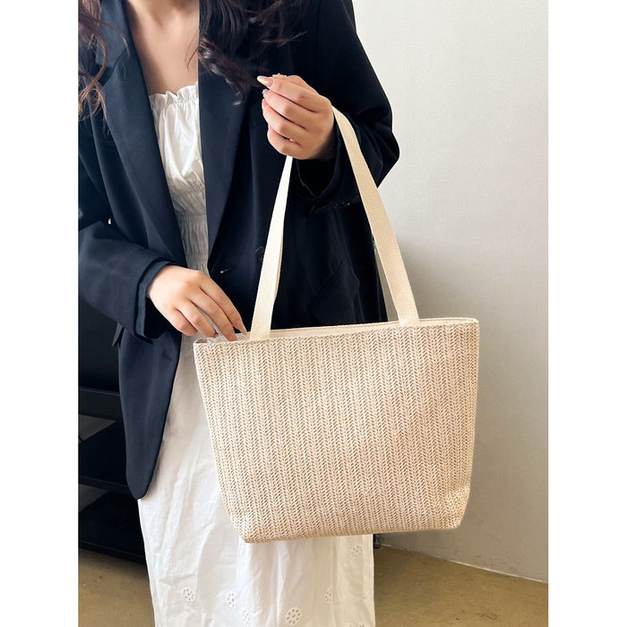 Straw Woven Tote Bag