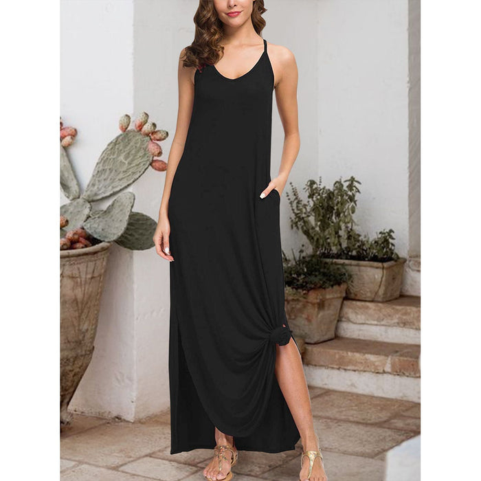 Slit Scoop Neck Sleeveless Dress