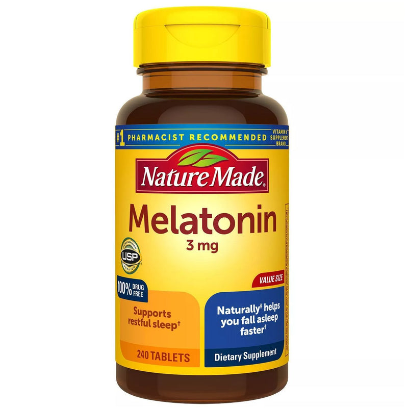 Nature Made Nature Made Melatonin, 3 Mg, Tablets, Value Size Vitamins & Supplements