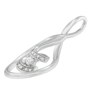 Bids.com Espira 10K White Gold 1/8 cttw Round Cut Diamond Layered Spiral Pendant Necklace (I-J, I1-I2) Necklaces