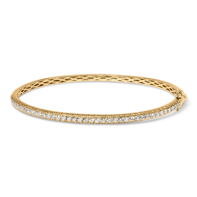Bids.com 14K Rose Gold 1.00 Cttw Half Eternity Diamond Bangle Bracelet (G-H Color, SI2-I1 Clarity) - 7" Inches Bracelets