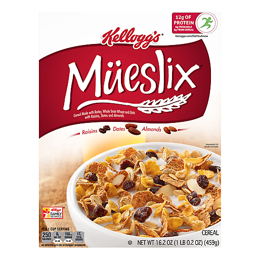 Mueslix Mueslix Cereal, Raisins, Dates, Almonds 16.2 Oz Cereal & Granola White Smoke