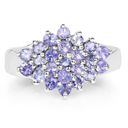 Bids.com 1.61 Carat Genuine Tanzanite .925 Sterling Silver Ring Rings