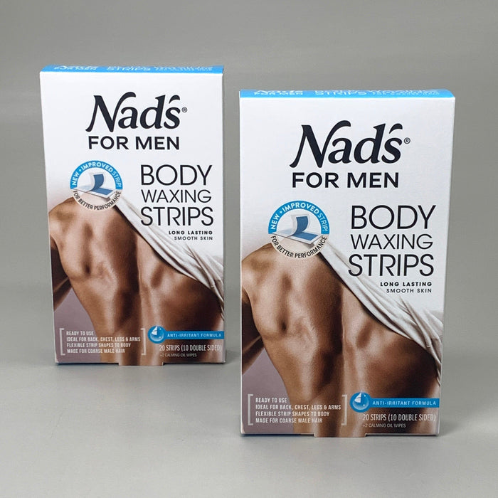 Paywut - Nads 2 Pk Mens Body Wax Strips For Course Male Hair 3494En06