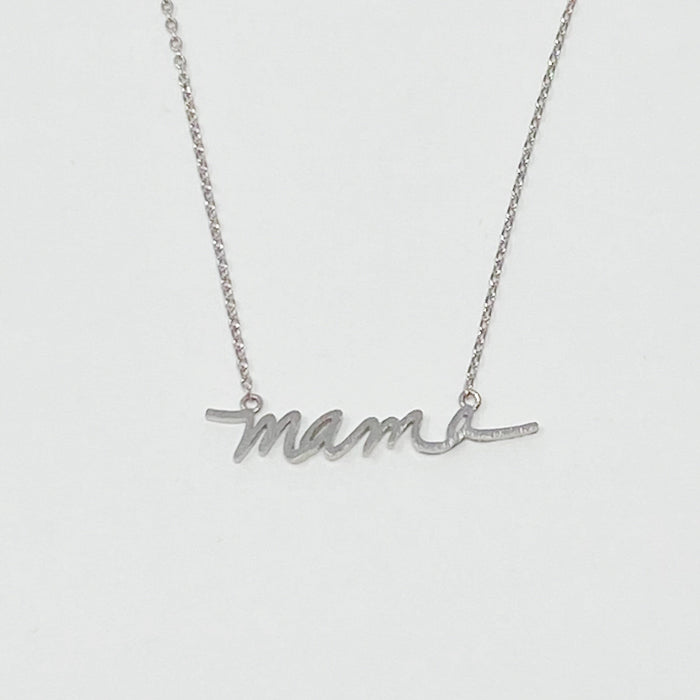 Mama Script Necklace