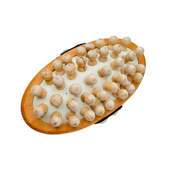 Dural Massage Brush Olive Wood Wooden Knobbles