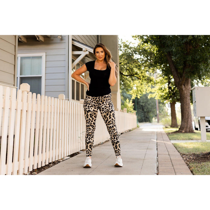 Brown Leopard Leggings