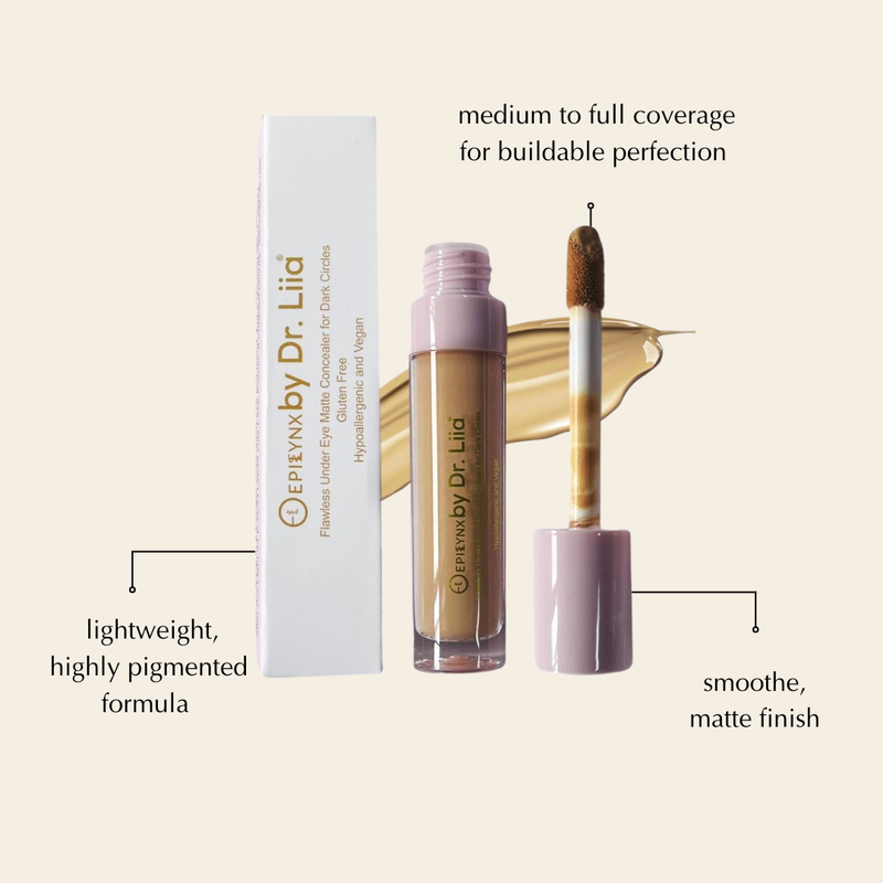 EpiLynx Flawless Matte Concealer – Vegan, Gluten-Free, Full Coverage & Long-Wearing foundation