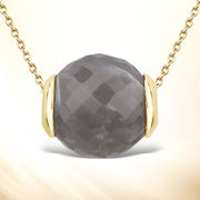 Bids.com 16.79 Carat Genuine Grey Moonstone .925 Sterling Silver Pendant Pendants