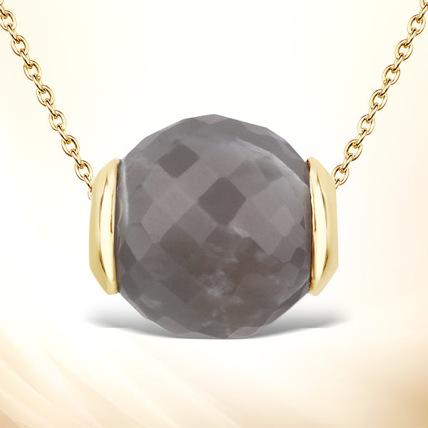 Bids.com 16.79 Carat Genuine Grey Moonstone .925 Sterling Silver Pendant Pendants