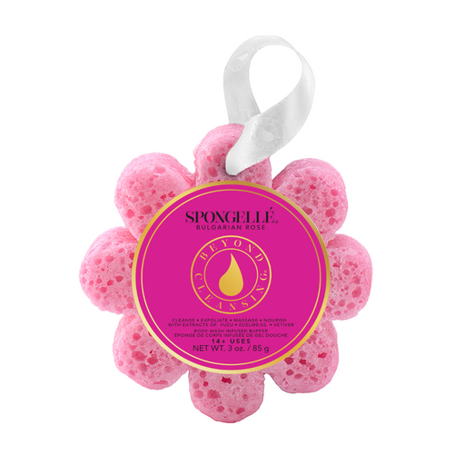 Spongellé Bulgarian Rose | Wild Flower Bath Sponge Body Wash Infused Buffer