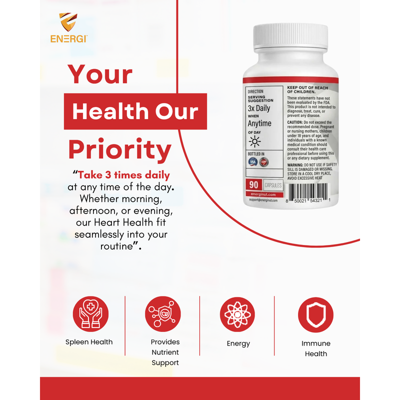 Energi Nutrition CardioVive Heart Blend Supplement White Smoke