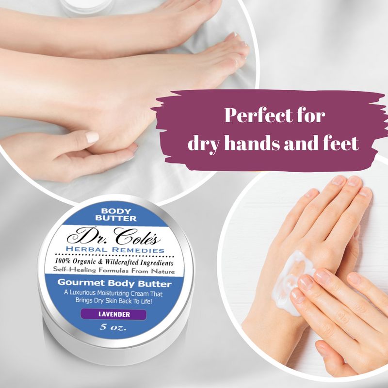 COLEHERBALS LLC 40 - Dr. Cole's Gourmet Body Butter - LAVENDER Herbal Light Gray