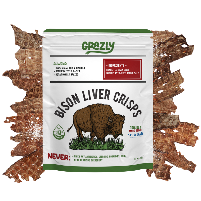 Grazly Bison Liver Crisps - 100% Grass-Fed/Finished Bison Crisp