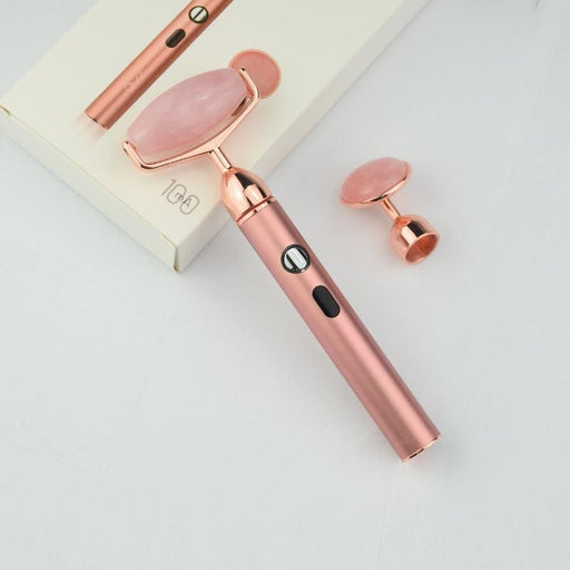 ZAQ Skin & Body - ZAQ Skin & Body -  Sana Rose Quartz USB Rechargeable Vibrating Changeable Face Rollers - 3 Speed