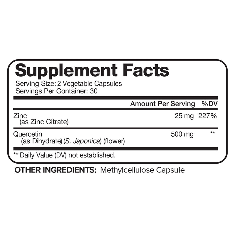 Nutrivein Nutrivein Zinc Quercetin Combined Supplement M6-W6D5-W1ZN