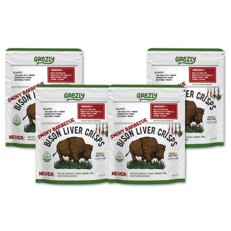 Grazly Bison Liver Crisps - 100% Grass-Fed/Finished Bison Crisp