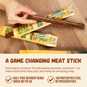 Grazly Plain Beef Meat Sticks - 100% Grass-Fed & Finished